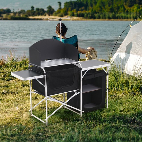 Aluminium camping table - aluminium,