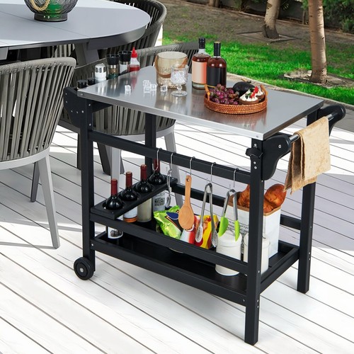 Movable outdoor dining cart - outdoor,