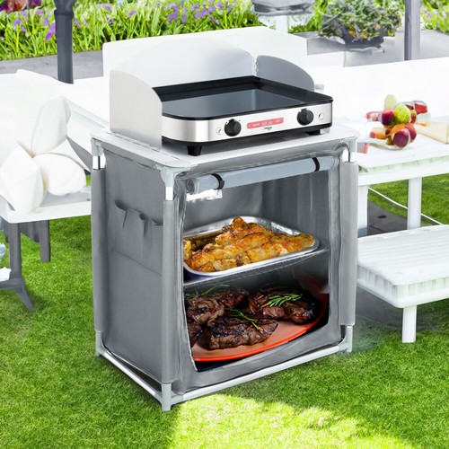 Aluminium camping table - aluminium,