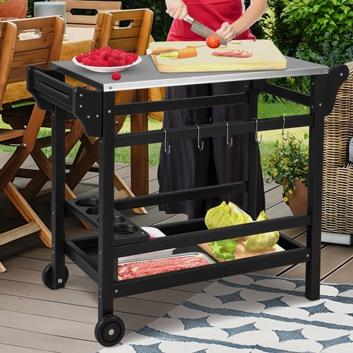 Movable patio dining cart - movable,