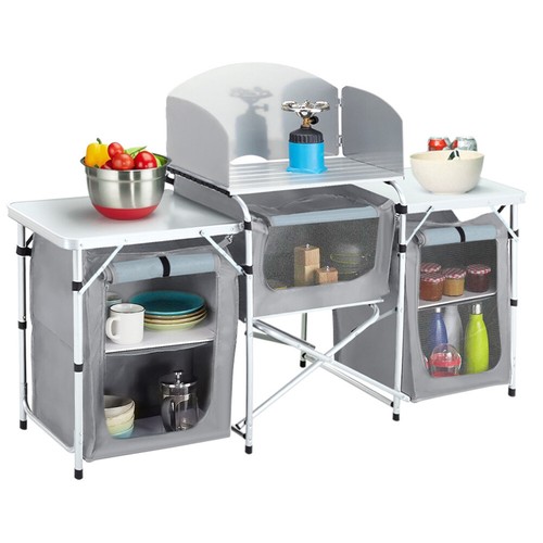 Aluminium camping kitchen - aluminium,