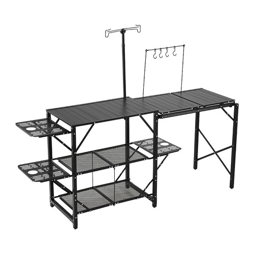 Folding kitchen bbq cook stand - folding,