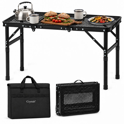 Folding camping grill table - camping,