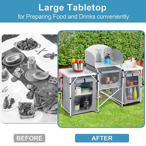 Aluminum camping cook - camping, table